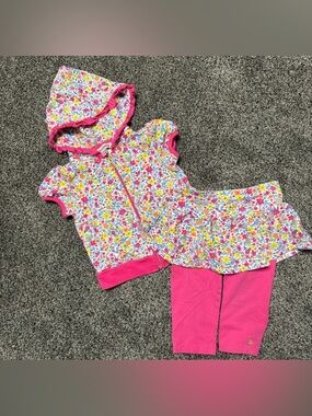 Juicy Couture Multicolor Floral Top and Bottom Set